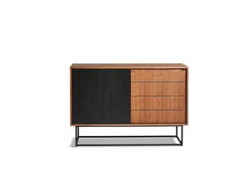 Virka sideboard high 120x40x82 cm - Svart - valnöt - Woud