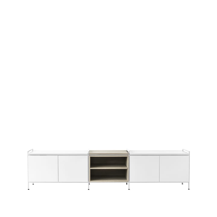 Molto Low sideboard - vit/ek, 3 sektioner - Zweed