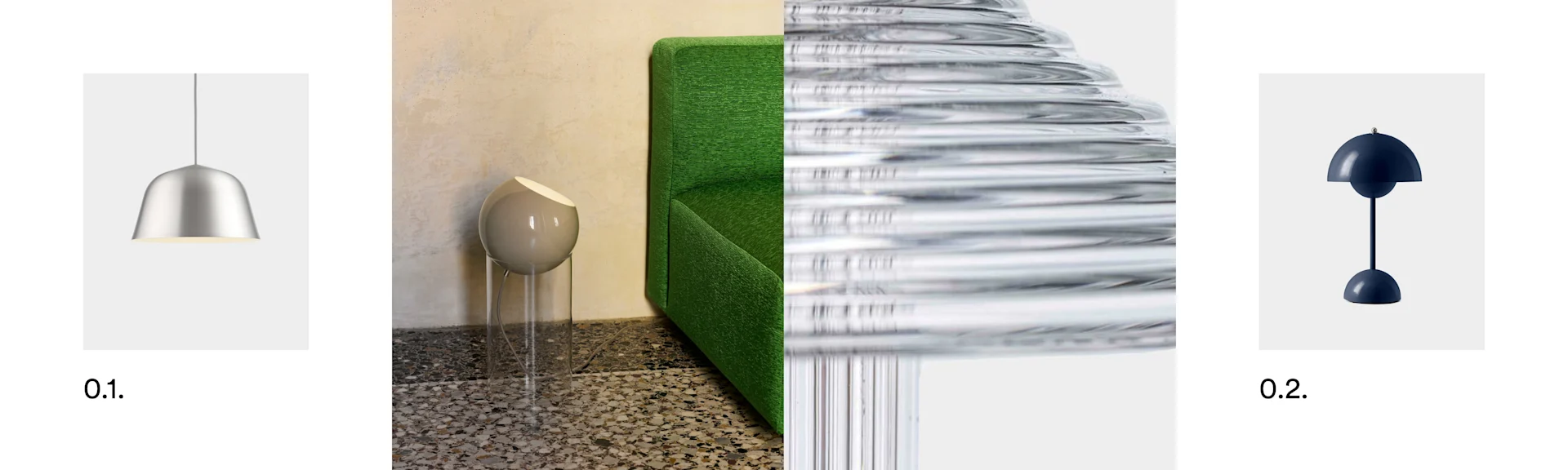 Silverfärgad taklampa med rundad form, hänger mot en ljus bakgrund.