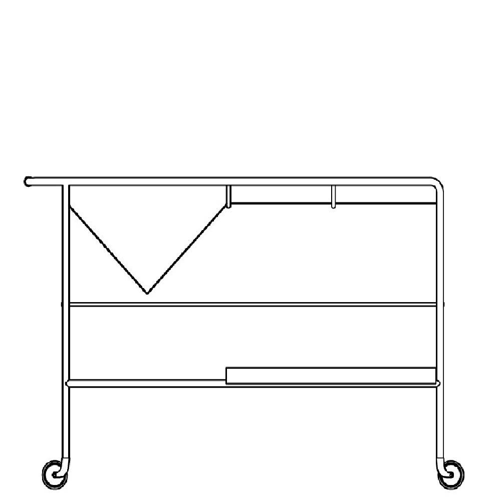 Skiss av ALima förvaringsvagn, formgiven av Note Design Studio.